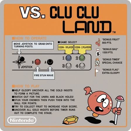 Vs. Clu Clu Land Artwork 1